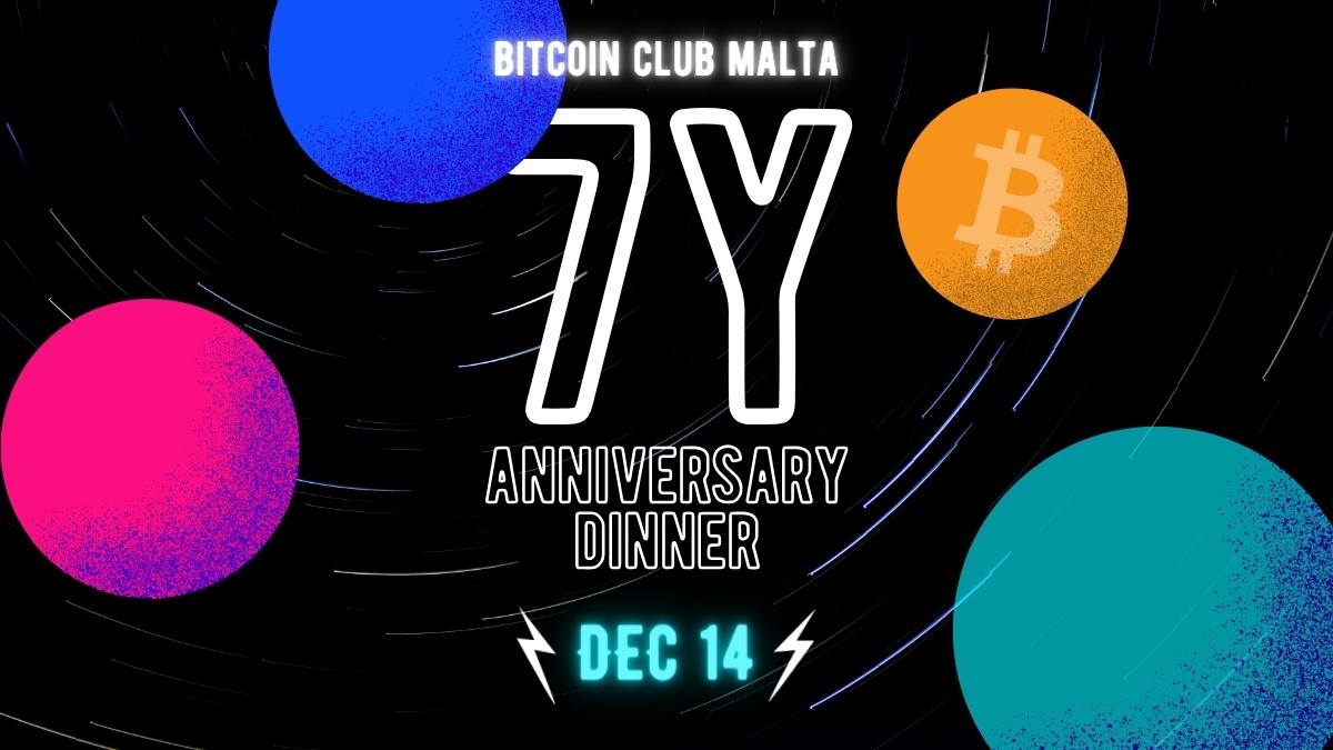 bitcoin club malta anniversary dinner 2023